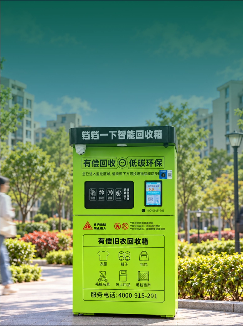铛铛一下线下智能旧衣回收箱